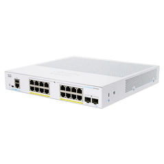 （<tc>新しい</tc>) Cisco CBS250 16 ポート ギガビット イーサネット (PoE+ 120W) + 2 ポート ギガビット SFP アップリンク 智能交換機 CBS250-16P-2G-UK