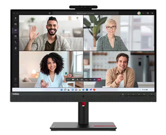 (New Vendor) Lenovo ThinkVision T27hv-30 27" Borderless IPS Display, 1000:1, 4-6ms, 2560x1440, 300 nits, 99% sRGB, Ethernet, Integrated Webcam (1080p), Microphone , Speakers, Smart Sensor , Tilt , Swifel , Lift USB Hub, ES, EPEAT Gold|PN:63D6UAR3WW