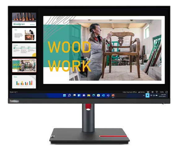 (<tc>NEU</tc>) Lenovo ThinkVision P24q-30 23,8&quot; randloses IPS-Display, 1000:1, 4–6 ms, 2560 x 1440, 300 nits, 99 % sRGB, HDMI+DP+DP (Ausgang), Neigen/Schwenkbar/Heben/Drehen, USB-Hub, Ethernet, TCO 9.0, ES, EPEAT Gold|PN:63B4GAR6WW