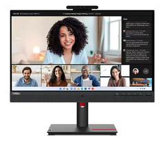 （<tc>新しい</tc>) Lenovo ThinkVision T24mv-30 23.8 インチ ボーダーレス IPS ディスプレイ、1000:1、4-6 ミリ秒、1920x1080、250 ニット、99% sRGB、DP+HDMI+USB-C、チルト/スイベル/リフト/ピボット、イーサネット、USB ハブ、統合カメラ/マイク/スピーカー、TCO 9.0、ES、EPEAT Gold|PN:63D7UAR3WW