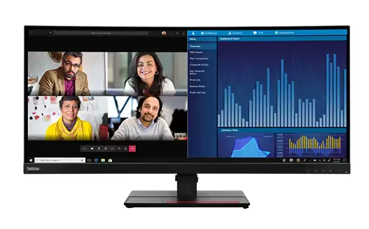 (<tc>새로운</tc> ) Lenovo ThinkVision P34w-20 34인치 테두리 없는 IPS 디스플레이, 1000:1, 4-6ms, 3440x1440, 300니트, 99% sRGB, 2*HDMI+DP+DPOut+USB-C, 내장 스피커, EPEAT Gold, TÜV Rheinland Eye Comfort, TÜV Rheinland Low Blue Light|PN:63F2RAR3WW<tc>$</tc>