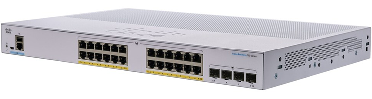 (NEW VENDOR) Cisco Business 24-GE | 4x10G SFP+ | PoE+ (370W) Managed Switch (CBS350-24FP-4X)