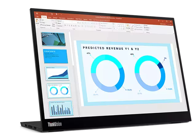 (New Vendor) Lenovo ThinkVision M14d 14" Portable IPS Display, 1500:1, 6-8ms, 2240x1440, 300 nits, 100% sRGB, USB-C*2, Tilt & Height Adjust Stand, ES, EPEAT Silver, 600g|PN:63AAUAR6WW