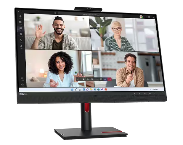 (New Vendor) Lenovo ThinkVision T27hv-30 27" Borderless IPS Display, 1000:1, 4-6ms, 2560x1440, 300 nits, 99% sRGB, Ethernet, Integrated Webcam (1080p), Microphone , Speakers, Smart Sensor , Tilt , Swifel , Lift USB Hub, ES, EPEAT Gold|PN:63D6UAR3WW