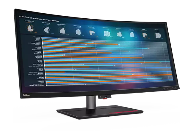 (<tc>새로운</tc>) Lenovo ThinkVision P40w-20, 39.7&quot; 테두리 없는 IPS 디스플레이, 1000:1, 4-6ms, 5120x2160, 300nits, 99%sRGB, 공장 보정, HDMI+DP+2*TBT, USB 다운스트림 허브: 4*USB 3.2 Gen1, 1*USB-C, 1*TBT4, TCO 8.0, ES, EPEAT Gold|PN:62C1GAR6WW