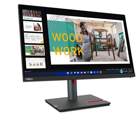 （<tc>新しい</tc>) Lenovo ThinkVision P24q-30 23.8 インチ ボーダーレス IPS ディスプレイ、1000:1、4 ～ 6 ミリ秒、2560 x 1440、300 ニット、99% sRGB、HDMI+DP+DP(出力)、チルト/スイベル/リフト/ピボット、USB ハブ、イーサネット、TCO 9.0、ES、EPEAT Gold|PN:63B4GAR6WW