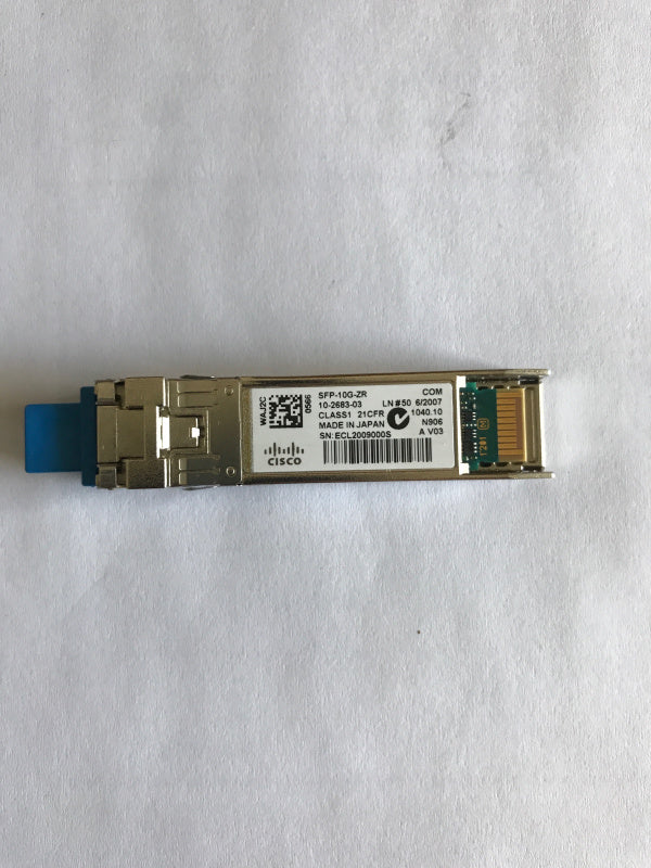 （<tc>新しい</tc>) Cisco 10GBASE SFP+ モジュール (SFP-10G-ZR)