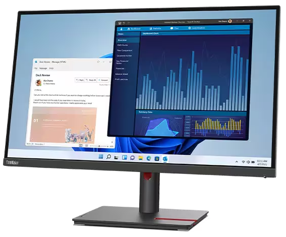 (New Vendor) Lenovo ThinkVision T27p-30 27" Borderless IPS Display, 1000:1, 4-6ms, 3840x2160, 350nits, 99% sRGB, USB-C+HDMI+DP, Tilt /Swivel / Lift / Pivot, USB Hub, Ethernet, TCO 9.0, ES, EPEAT Gold|PN:63A9GAR1WW