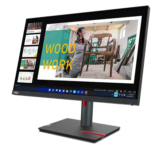 (<tc>NEU</tc>) Lenovo ThinkVision P24q-30 23,8&quot; randloses IPS-Display, 1000:1, 4–6 ms, 2560 x 1440, 300 nits, 99 % sRGB, HDMI+DP+DP (Ausgang), Neigen/Schwenkbar/Heben/Drehen, USB-Hub, Ethernet, TCO 9.0, ES, EPEAT Gold|PN:63B4GAR6WW