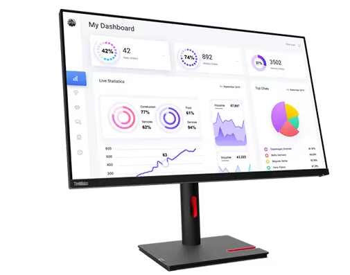 (<tc>MỚI</tc> ) Lenovo ThinkVision T32p-30, Màn hình IPS không viền 31,5 inch, 1000:1, 4-6ms, 3840x2160, 350nits, 99%sRGB, 2*HDMI+DP+USB-C, Nghiêng/Xoay/Nâng/Trục, USB Hub, Ethernet, Màn hình TCO 9.0, ES, EPEAT Gold|Pn:63D2GAR1WW