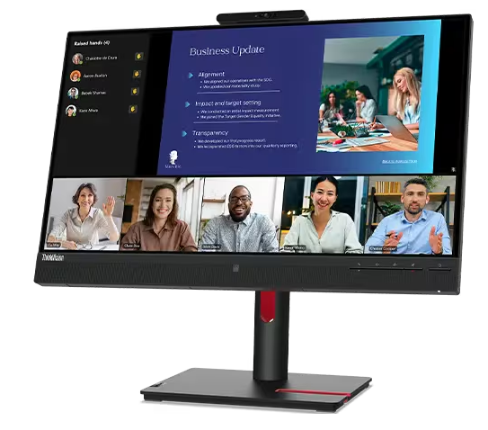 (<tc>MỚI</tc> ) Lenovo ThinkVision T24v-30, Màn hình IPS 23,8&quot;, 1000:1, 4-6ms, 1920x1080, 250 nits, 99% sRGB, VGA+DP+HDMI, 2*USB 3.2 Gen 1 Hub, Camera tích hợp (Full HD với IR+RGB), Màn hình TCO 9.0, ES, EPEAT Gold|PN:63D8MAR3WW