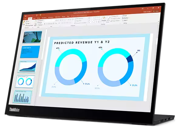 (New Vendor) Lenovo ThinkVision M14d 14" Portable IPS Display, 1500:1, 6-8ms, 2240x1440, 300 nits, 100% sRGB, USB-C*2, Tilt & Height Adjust Stand, ES, EPEAT Silver, 600g|PN:63AAUAR6WW