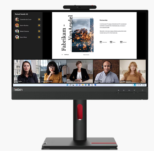 (<tc>NEU</tc>) ThinkCentre Tiny-in-One 22 G5, 21,5&quot; Widescreen-LED-Display, 1000:1, 4-6 ms, 1920 x 1080, 250 Nits, 99 % sRGB, DP+HDMI, FHD/RGB-Kamera, EPEAT Gold-Baugruppe mit ThinkCentre Tiny als All-In-One-PC|PN:12N9GAR1WW