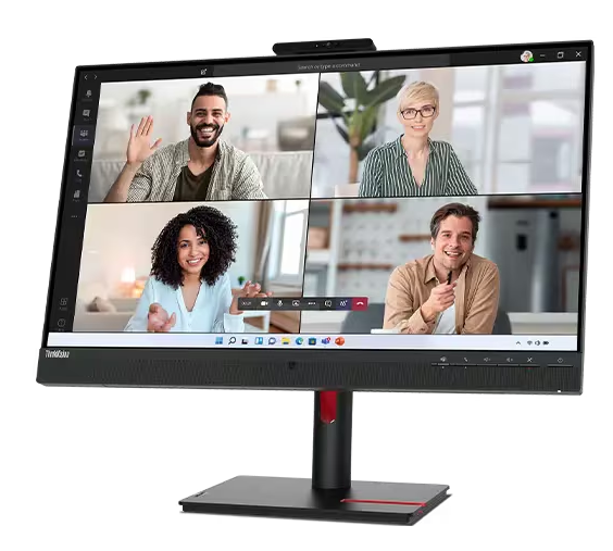 (New Vendor) Lenovo ThinkVision T27hv-30 27" Borderless IPS Display, 1000:1, 4-6ms, 2560x1440, 300 nits, 99% sRGB, Ethernet, Integrated Webcam (1080p), Microphone , Speakers, Smart Sensor , Tilt , Swifel , Lift USB Hub, ES, EPEAT Gold|PN:63D6UAR3WW