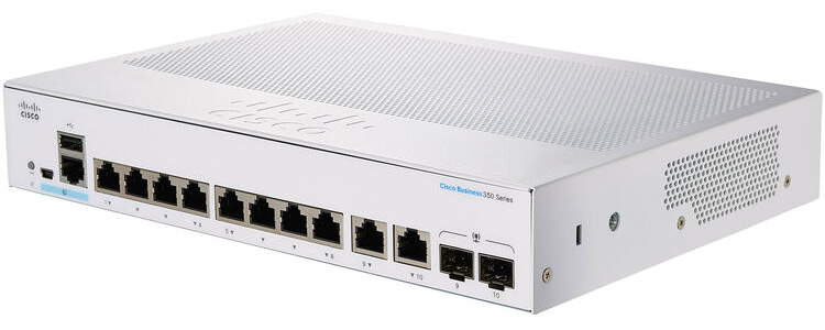 （<tc>全新行货</tc>) Cisco Business 8-GE | 2 x1G RJ45 / SFP 组合智能 <tc>交换机</tc> （CBS350-8T-E-2G）