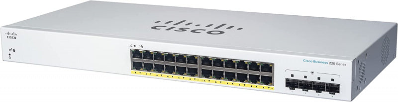 (NEW VENDOR) Cisco Business 24-GE | 4x1G SFP Smart Switch (CBS220-24T-4G)