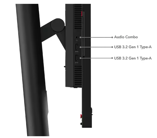 (<tc>새로운</tc> ) Lenovo ThinkVision T24mv-30 23.8&quot; 테두리 없는 IPS 디스플레이, 1000:1, 4-6ms, 1920x1080, 250nits, 99% sRGB, DP+HDMI+USB-C, 틸트/스위블/리프트/피벗, 이더넷, USB 허브, 통합 카메라/마이크/스피커, TCO 9.0, ES, EPEAT Gold|PN:63D7UAR3WW<tc>$</tc>