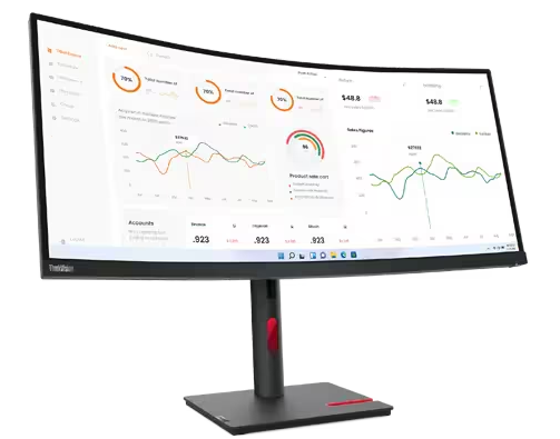 （<tc>新しい</tc>) Lenovo ThinkVision T34w-30 34 インチ ボーダーレス VA ディスプレイ、3000:1、4 ～ 6 ミリ秒、3440 x 1440、350 ニット、99% sRGB、HDMI+DP+USB-C、チルト / スイベル / リフト / ピボット、USB ハブ、イーサネット、TCO Display 9.0、ES 8.0、EPEAT Gold|PN:63D4GAR1WW