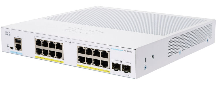 （<tc>全新行貨</tc>) 思科商務 16-GE | 2 x 1G SFP | PoE+ (120W) 智能 <tc>交換機</tc> （CBS350-16P-2G）