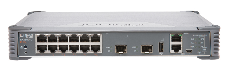 （<tc>全新行貨</tc>) JUNIPER NETWORKS EX2300-C-12T - 12 個千兆乙太網路端口，2 個 10 千兆乙太網路擴充槽，第 3 層 <tc>交換機</tc>