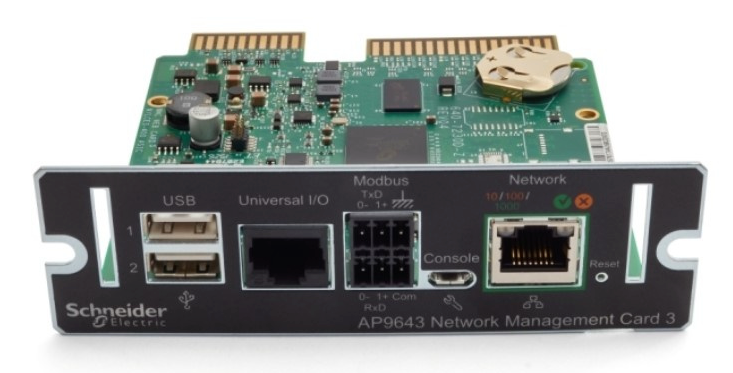 (NEW VENDOR) APC UPS Network Management Card 3 with Environmental Monitoring and MODBUS AP9643