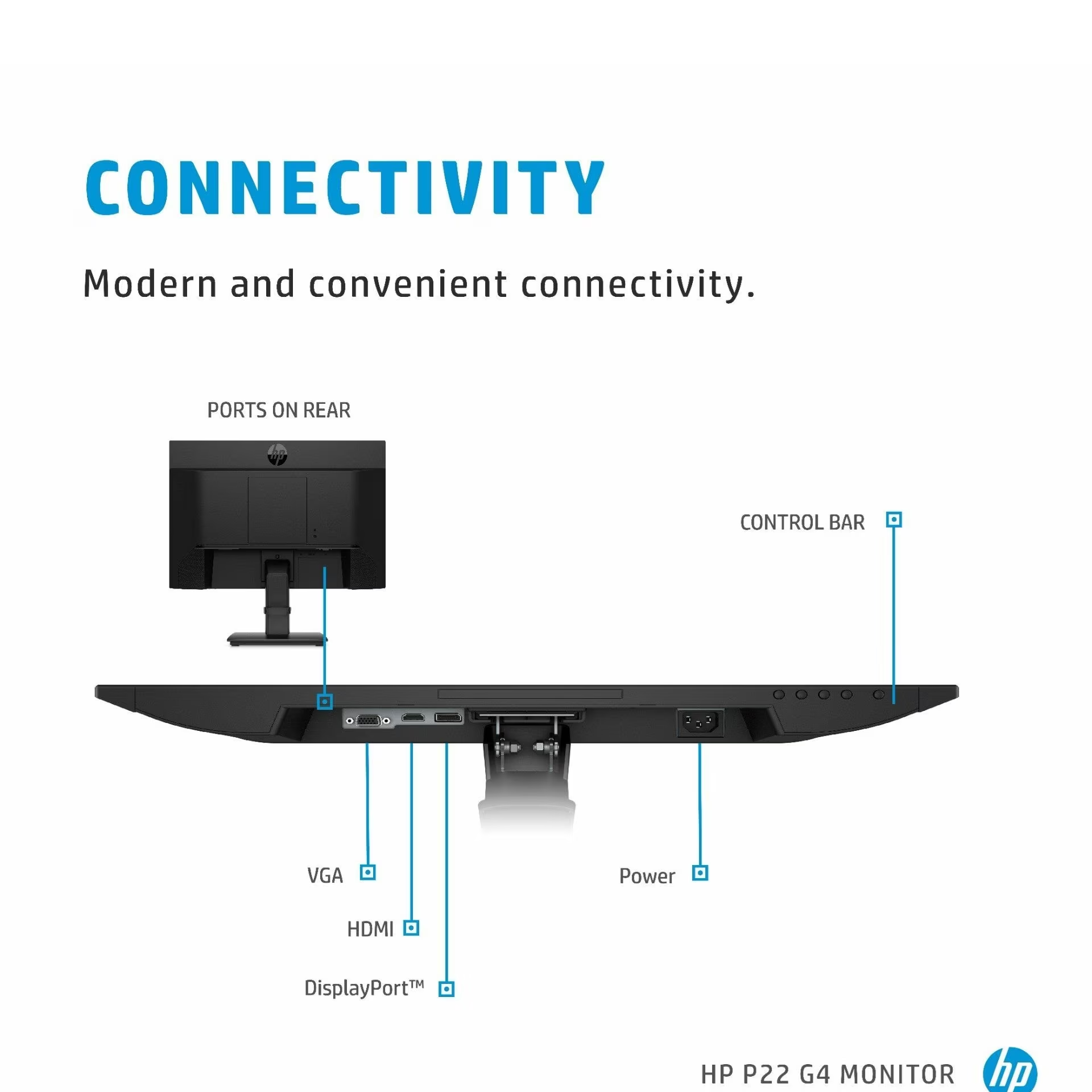 (NEW VENDOR) HP P22 G4 22 FHD Monitor