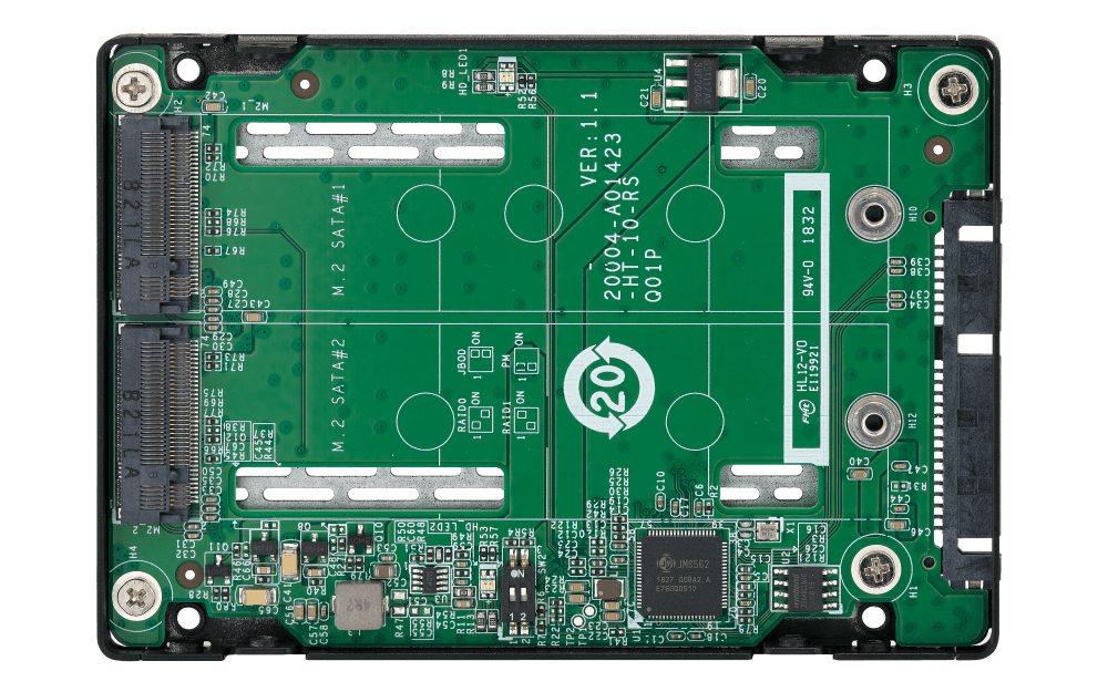 (NEW VENDOR) QNAP QDA-A2MAR 2.5" SATA to dual M.2 2280 SATA Drive Adapter - C2 Computer