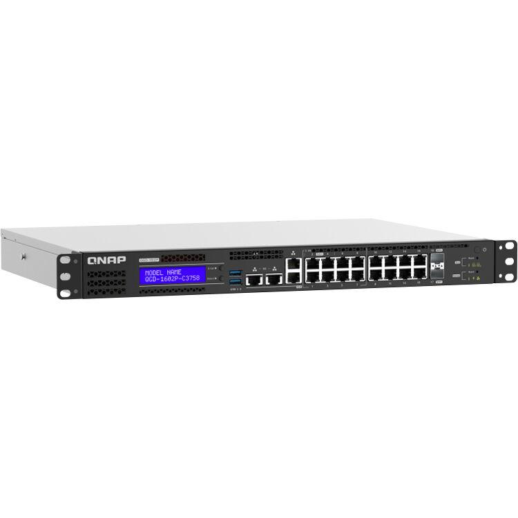 (NEW VENDOR) QNAP QGD-1602P-C3558-8G 18 Ports (8 x 2.5GbE + 8 x 1GbE + 2 x 10GbE) PoE Smart Managed Switch + QNE ADRA NDR / 2-Bay NAS - C2 Computer