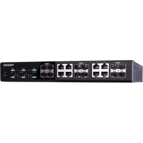 (NEW VENDOR) QNAP QSW-1208-8C 12 Ports 10GbE Unmanaged Switch Switching Capacity: 240Gbps - C2 Computer