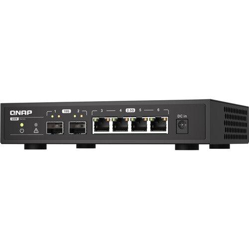 (NEW VENDOR) QNAP QSW-2104-2S 2 Ports 10GbE + 4 Ports 2.5GbE Unmanaged Switch | Fanless - C2 Computer