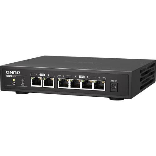 (NEW VENDOR) QNAP QSW-2104-2T 2 Ports 10GbE + 4 Ports 2.5GbE Unmanaged Switch | Fanless - C2 Computer