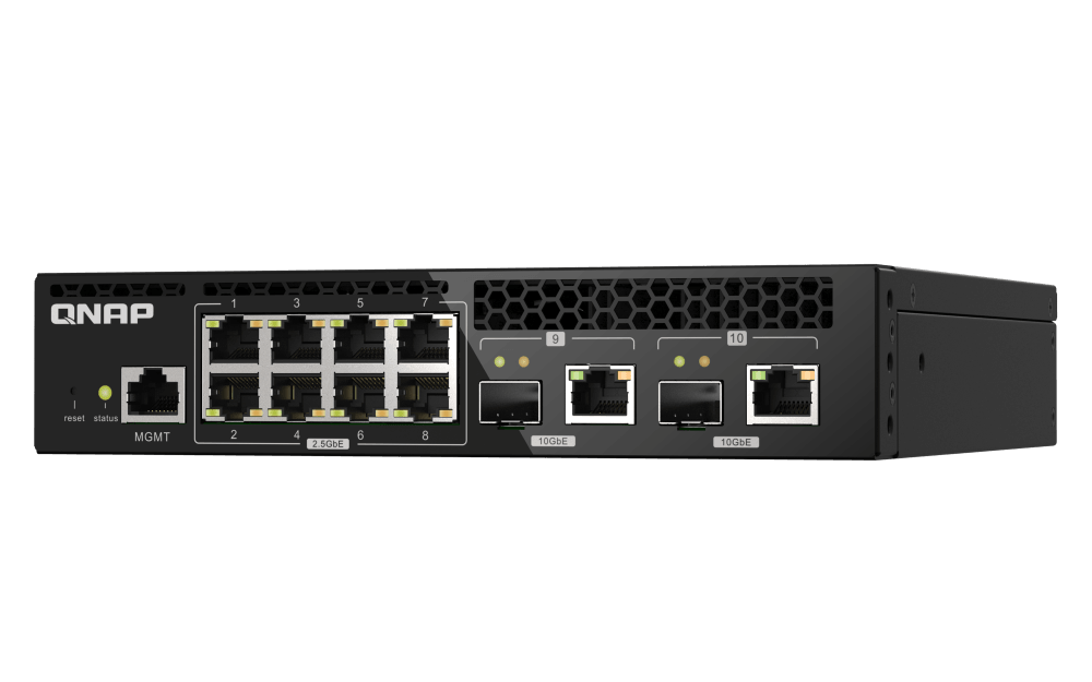 (NEW VENDOR) QNAP QSW-M2108R-2C 2 Ports 10GbE + 8 Ports 2.5GbE Layer 2 Managed Switch - C2 Computer