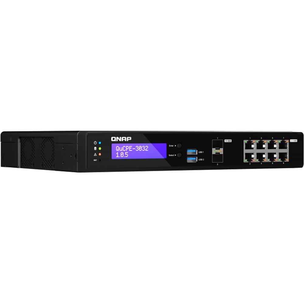 (NEW VENDOR) QNAP QuCPE-3032-C3558R-8G Network Virtualization Premise Equipment | with 1U mounting kit - C2 Computer