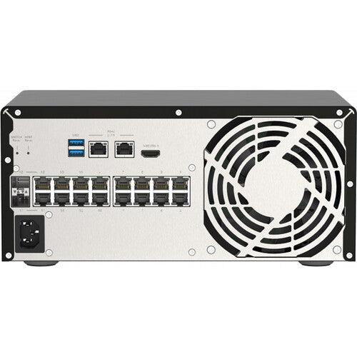 (NEW VENDOR) QNAP QVP-41B-8G-P (QVR Pro Appliance with 16-Port PoE Switch) 4-Bay NVR | Intel Celeron Quad Core CPU - C2 Computer