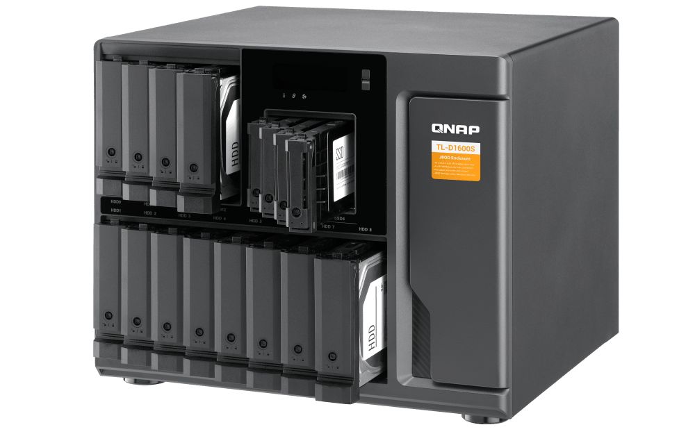 (NEW VENDOR) QNAP TL-D1600S 16-Bay JBOD Storage Enclosure | 12 x 3.5" / 2.5" SATA 6G + 4 x 2.5" SATA 6G - C2 Computer