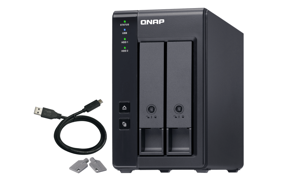 (NEW VENDOR) QNAP TR-002 2-Bay Direct Attached Storage with Hardware RAID | 2 x 3.5" / 2.5" SATA 6G - C2 Computer