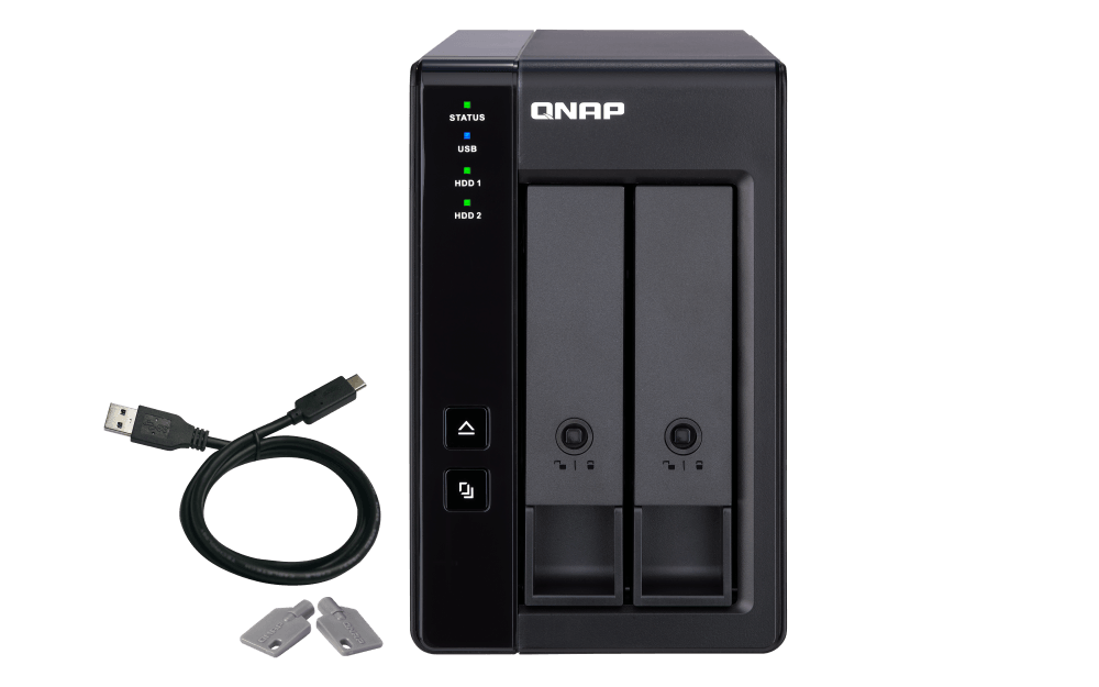 (NEW VENDOR) QNAP TR-002 2-Bay Direct Attached Storage with Hardware RAID | 2 x 3.5" / 2.5" SATA 6G - C2 Computer