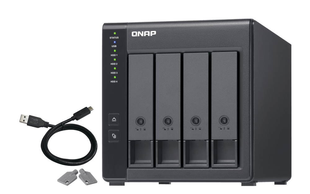 (NEW VENDOR) QNAP TR-004 4-Bay Direct Attached Storage with Hardware RAID | 4 x 3.5" / 2.5" SATA 3G - C2 Computer