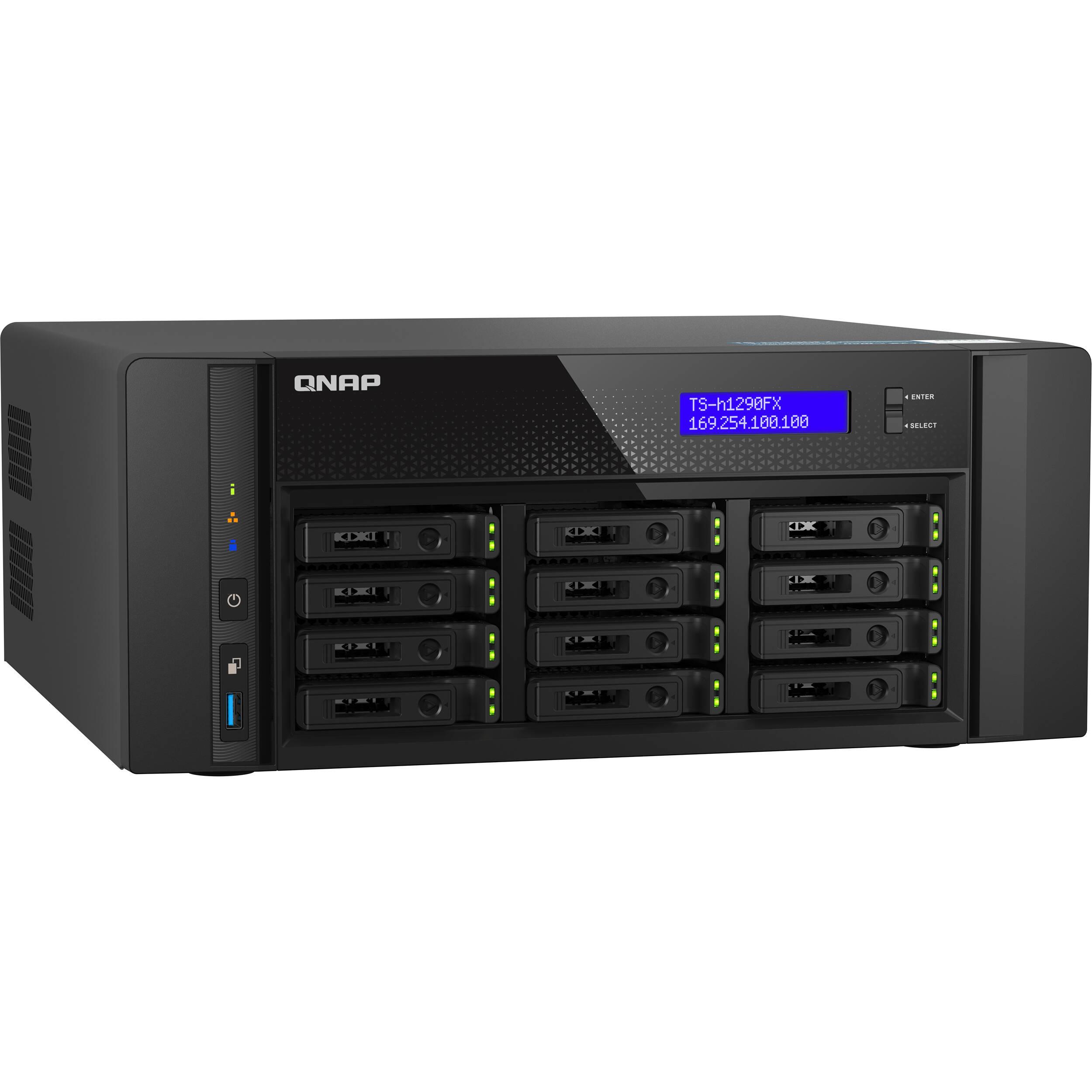 (NEW VENDOR) QNAP TS-h1290FX-7302P-256G 12-Bay NAS | AMD EPYC™ 7302P 16-core / 32-thread 3.0 GHz processor (up to 3.3 GHz) - C2 Computer