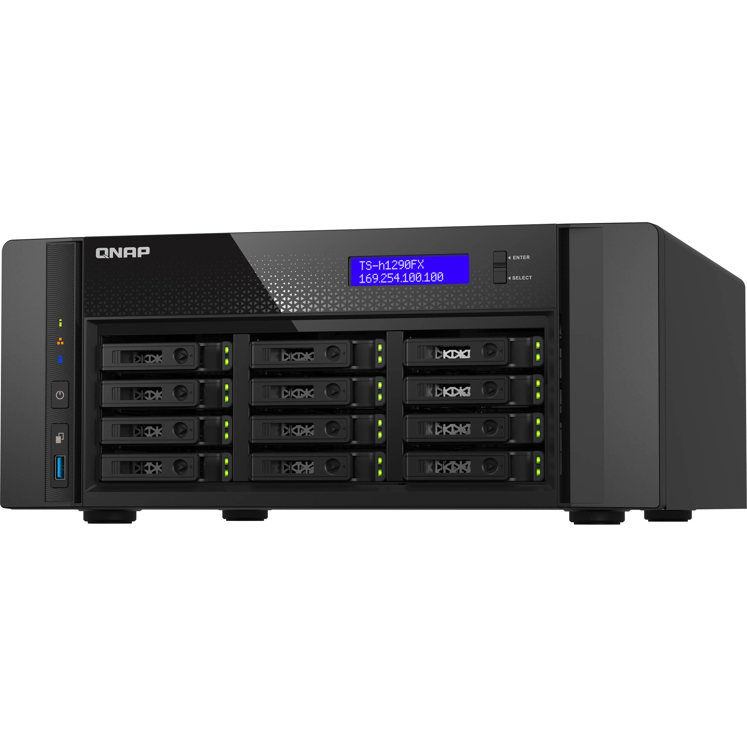 (NEW VENDOR) QNAP TS-h1290FX-7302P-256G 12-Bay NAS | AMD EPYC™ 7302P 16-core / 32-thread 3.0 GHz processor (up to 3.3 GHz) - C2 Computer