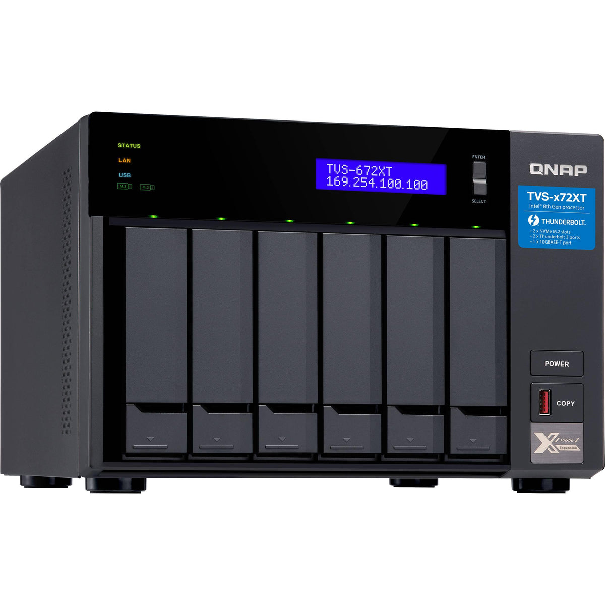 (NEW VENDOR) QNAP TVS-672XT-i3-8G 6-Bay NAS | Intel Core i3 Quad Core - C2 Computer