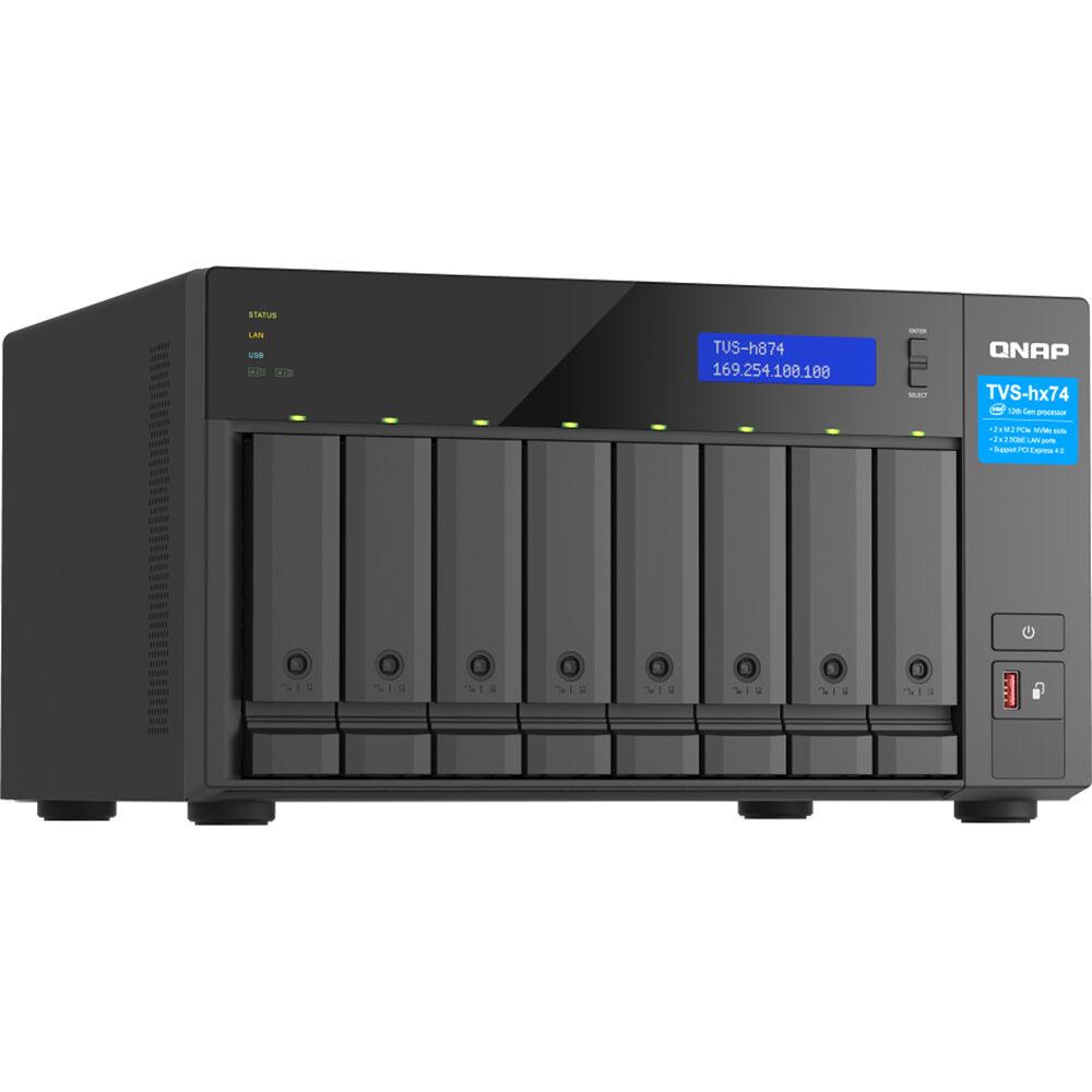 (NEW VENDOR) QNAP TVS-h874X-i9-64G 8-Bay NAS | 12th Generation Intel Core i9 16-Core / 24-Thread, up to 5.1GHz - C2 Computer