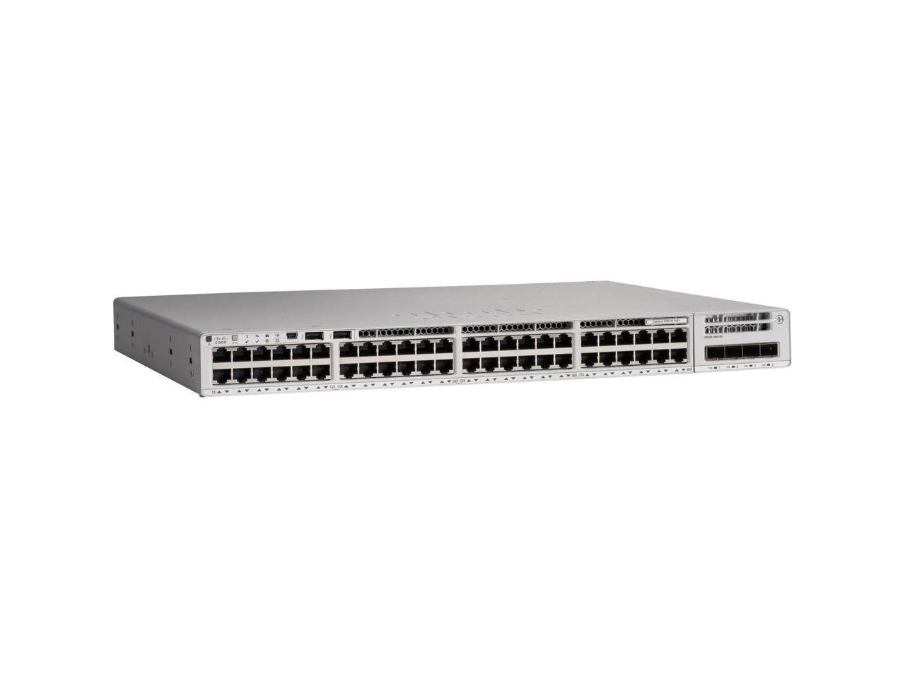 (USED) CISCO C9200-48P-A/C9200-48P-E Catalyst 9200 48x 1GB PoE+ RJ-45 1x Module Slot Switch - C2 Computer