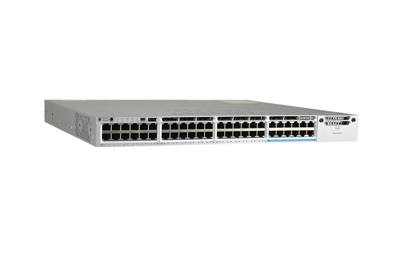 (USED) CISCO WS-C3850-12X48UW-S 48x (12x MultiGB) UPoE 1x Slot 5x APL Switch - C2 Computer