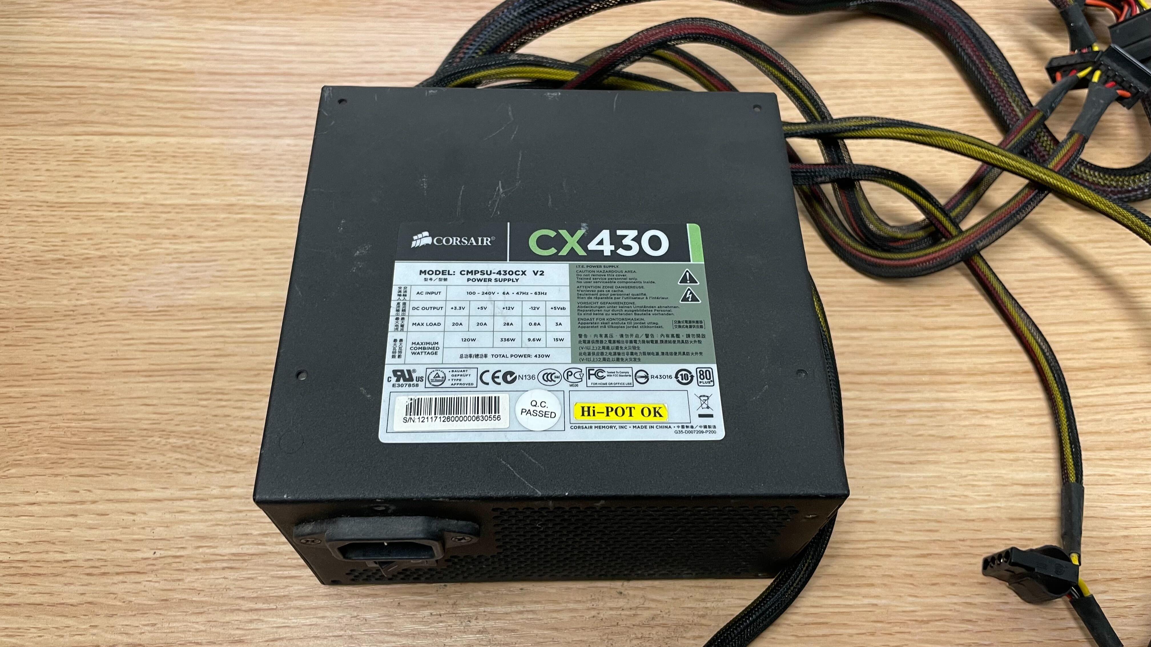 (特價1隻) CORSAIR CX430 Power Supply PSU 430W 70% NEW - C2 Computer