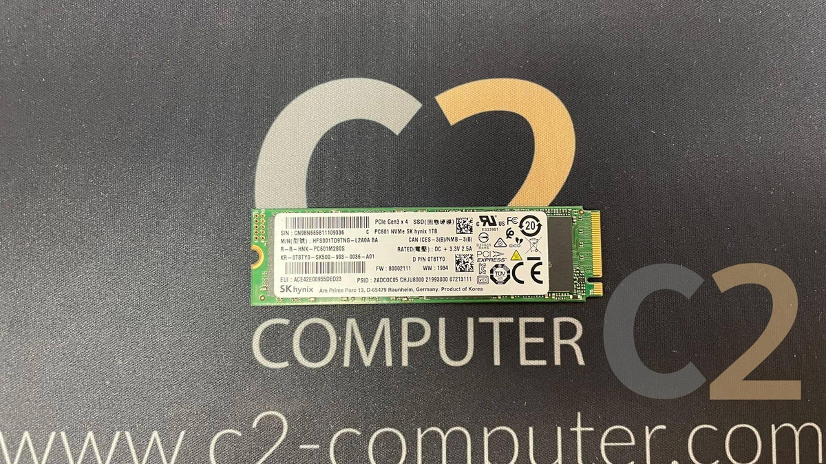 (特價1條)(USED) SK Hynix HFS001TD9TNG-L2A0A - 1024GB SSD Drive M.2 2280 S2 PCIe Gen3 PC601 - C2 Computer