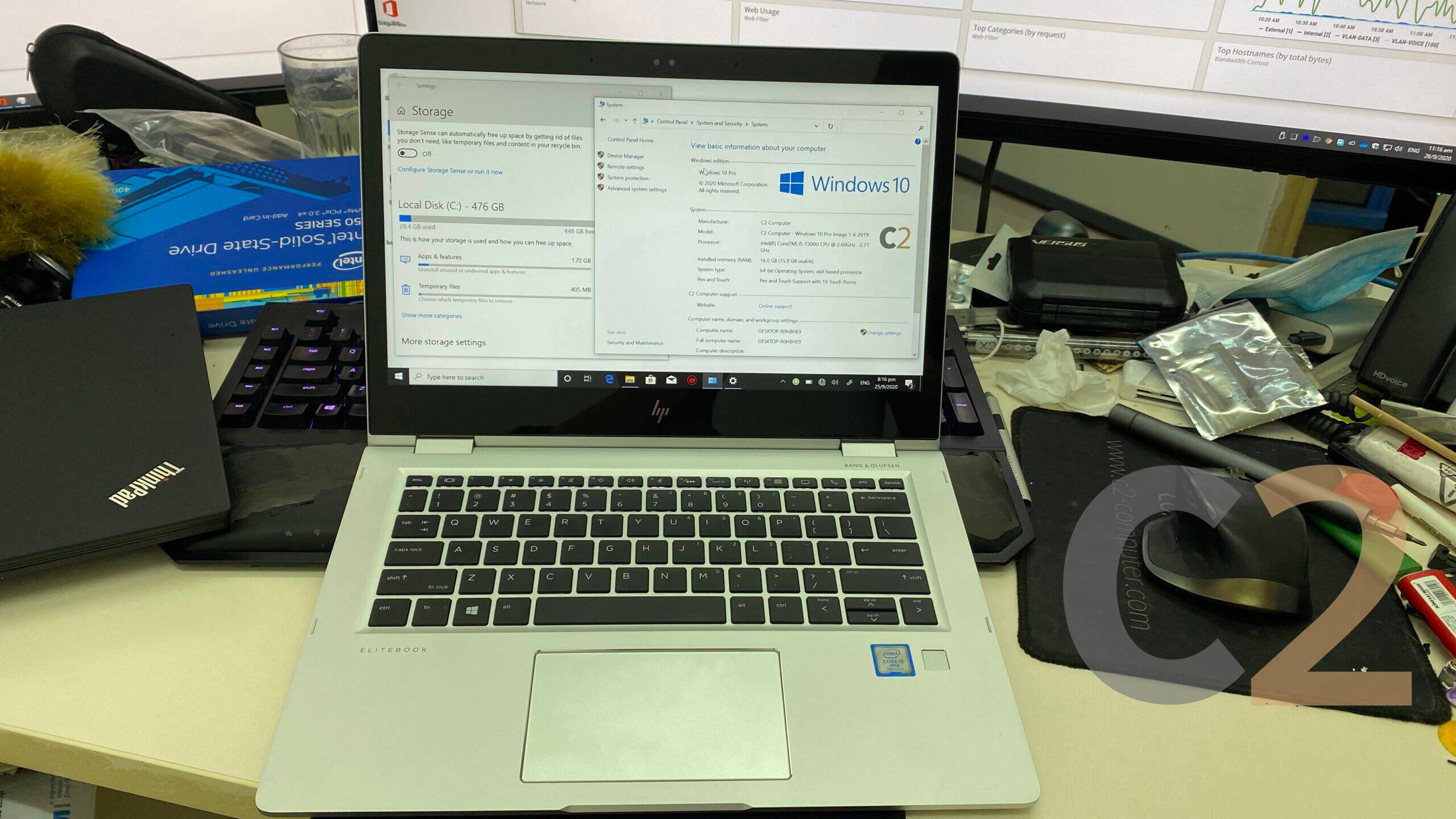 (特價二手) HP X360 1030 G2 i5-7200U 16G 512G-SSD M.2 NVMe UHD 620 13.3inch 1080p Touch Screen Tablet 2in1 95% - C2 Computer