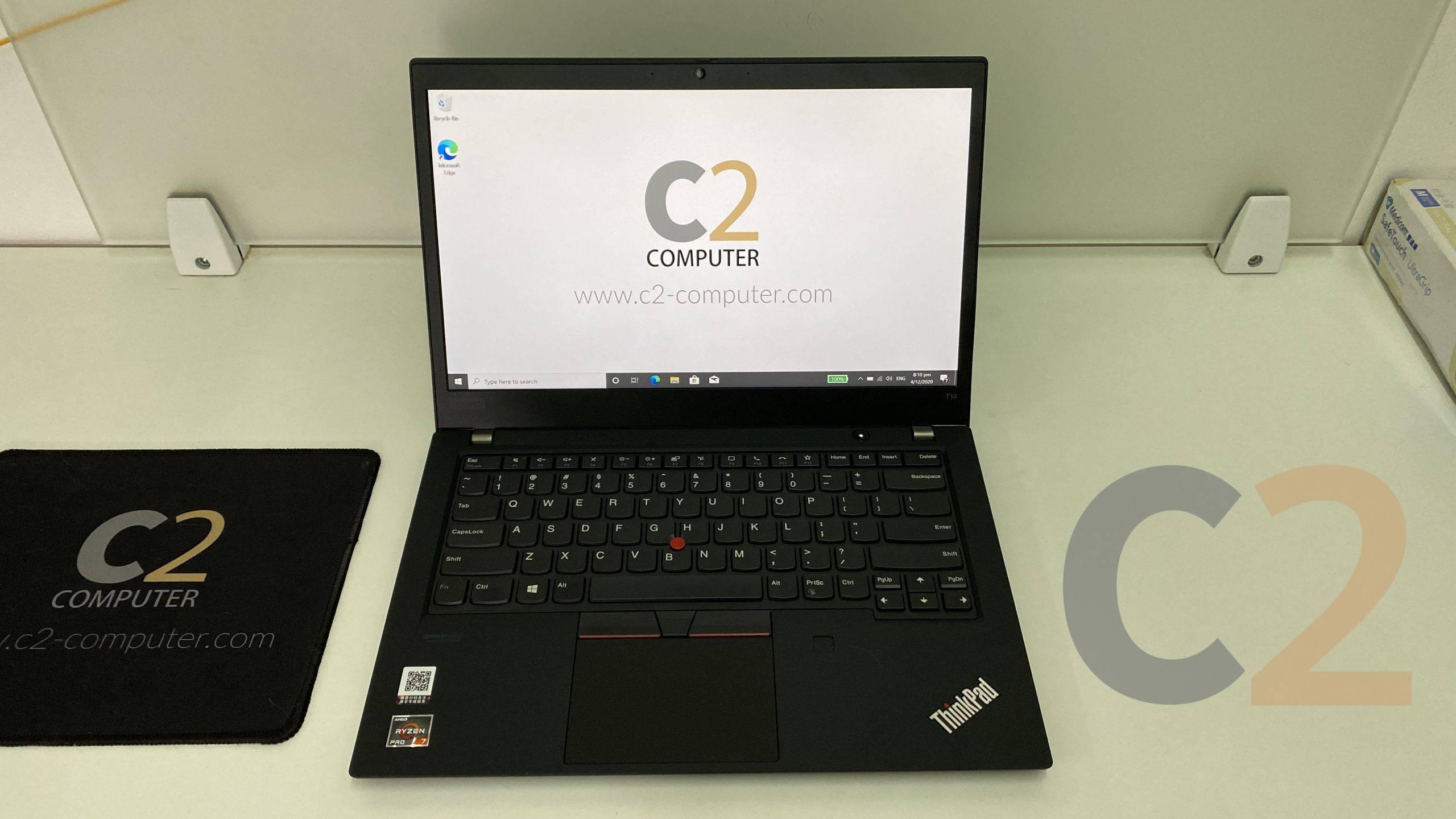 (全新水貨保一年) LENOVO ThinkPad T14 AMD Ryzen Pro R7-4750U 6核12線 16G DDR4 3200V 512G-SSD M.2 NVMe Radeon Integrated GPU 14inch 1920x1080 45% NTSC 250cd nits IPS Screen W10H x64 超級本 100% NEW - C2 Computer