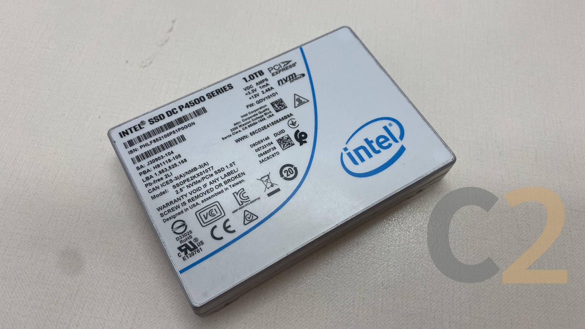 (特價)(NEW) INTEL P4500 SSDPE2KX010T7 NVMe 1TB 1.0TB SSD U2 100% NEW - C2 Computer