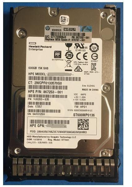 (NEW PARALLEL) HPE 867253-001 600GB 15000RPM SAS 12GBPS 2.5INCH SFF SC 512E HOT SWAP DIGITALLY SIGNED HARD DRIVE WITH TRAY FOR PROLIANT GEN9 AND GEN10 SERVERS - C2 Computer